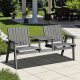 Aga Zahradní lavice se stolkem 152x70x83 cm Šedá