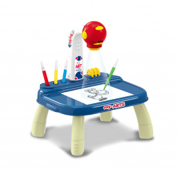 Aga4Kids Dětský kreslící projektor s fixy a předlohami Modrý