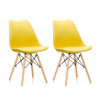 Aga 2x Jídelní židle MR2035 Žlutá