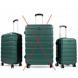Aga Travel Sada cestovních kufrů, vel. M + S Zelená 6CZ027 - II.JAKOST