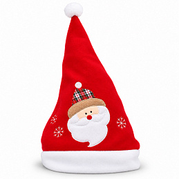Aga Vánoční čepice Santa s károvanou čepicí