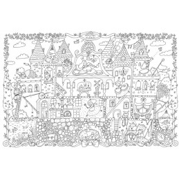 podlahové omalovánky "Zámek princezen" XXL plakát