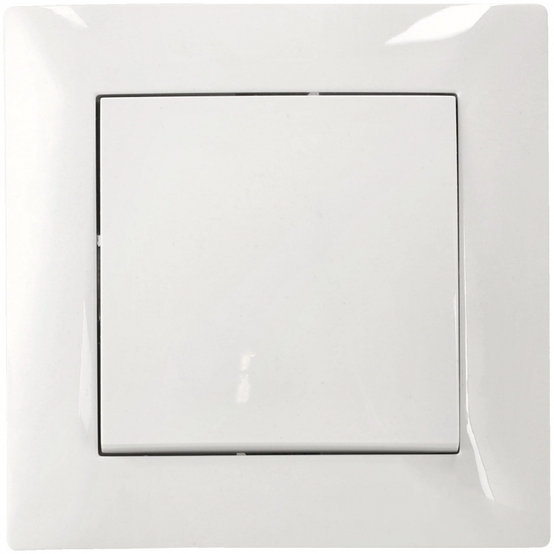 Jednopólový vypínač pod omítku, bílý