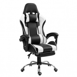 Aga Herní židle s opěrkou pro nohy DS5011 Bílá