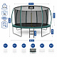 Aga SPORT EXCLUSIVE Trampolína 366 cm Tmavě zelená + ochranná síť + žebřík